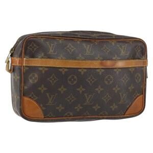 LOUIS VUITTON Monogram Compiegne 28 Clutch Bag M51845 LV Auth 152104